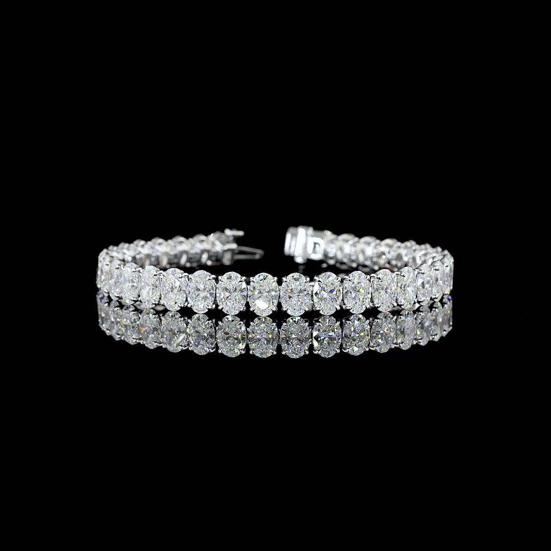 14K White Gold Lab-Grown Diamond Bracelet
