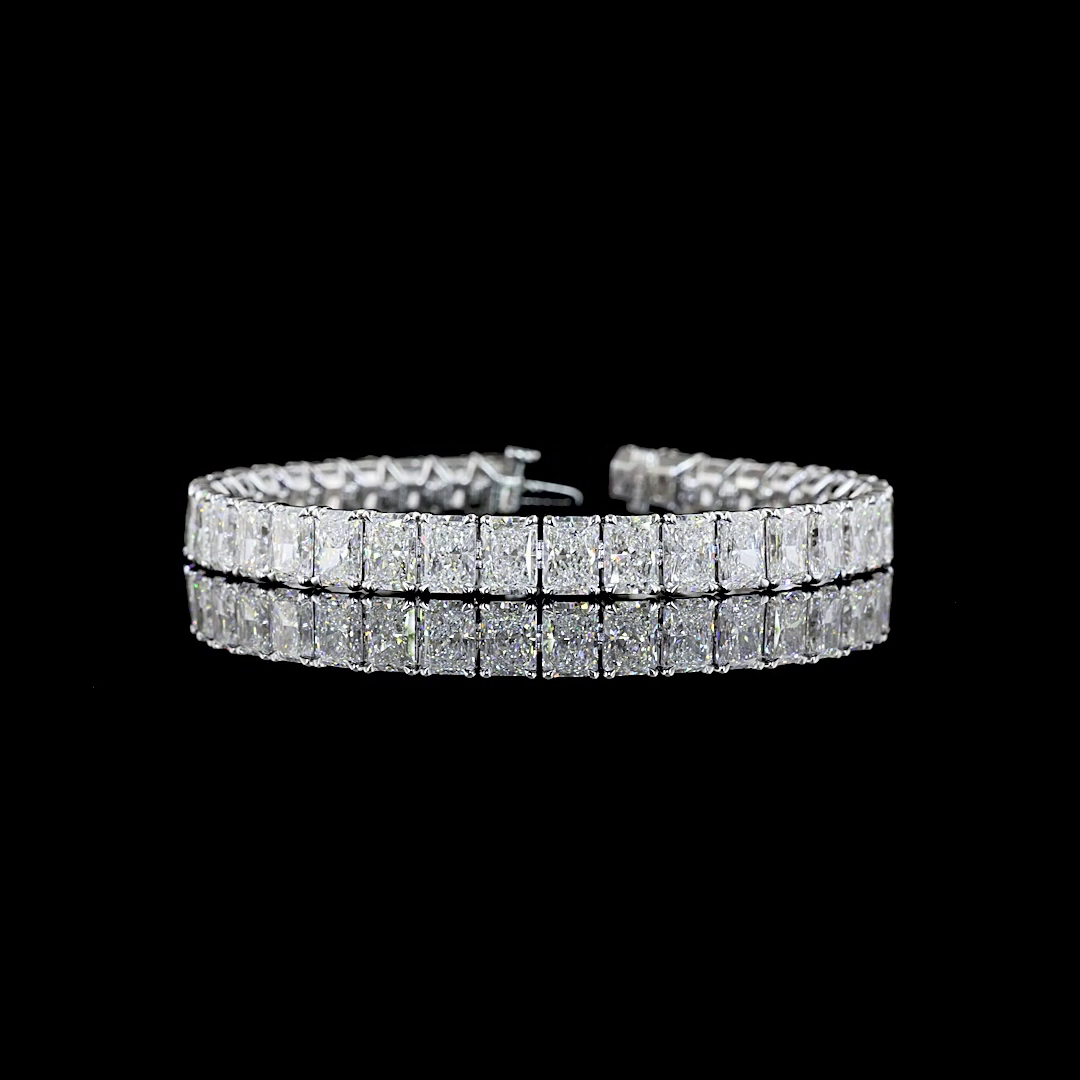 14K White Gold Lab-Grown Diamond Bracelet
