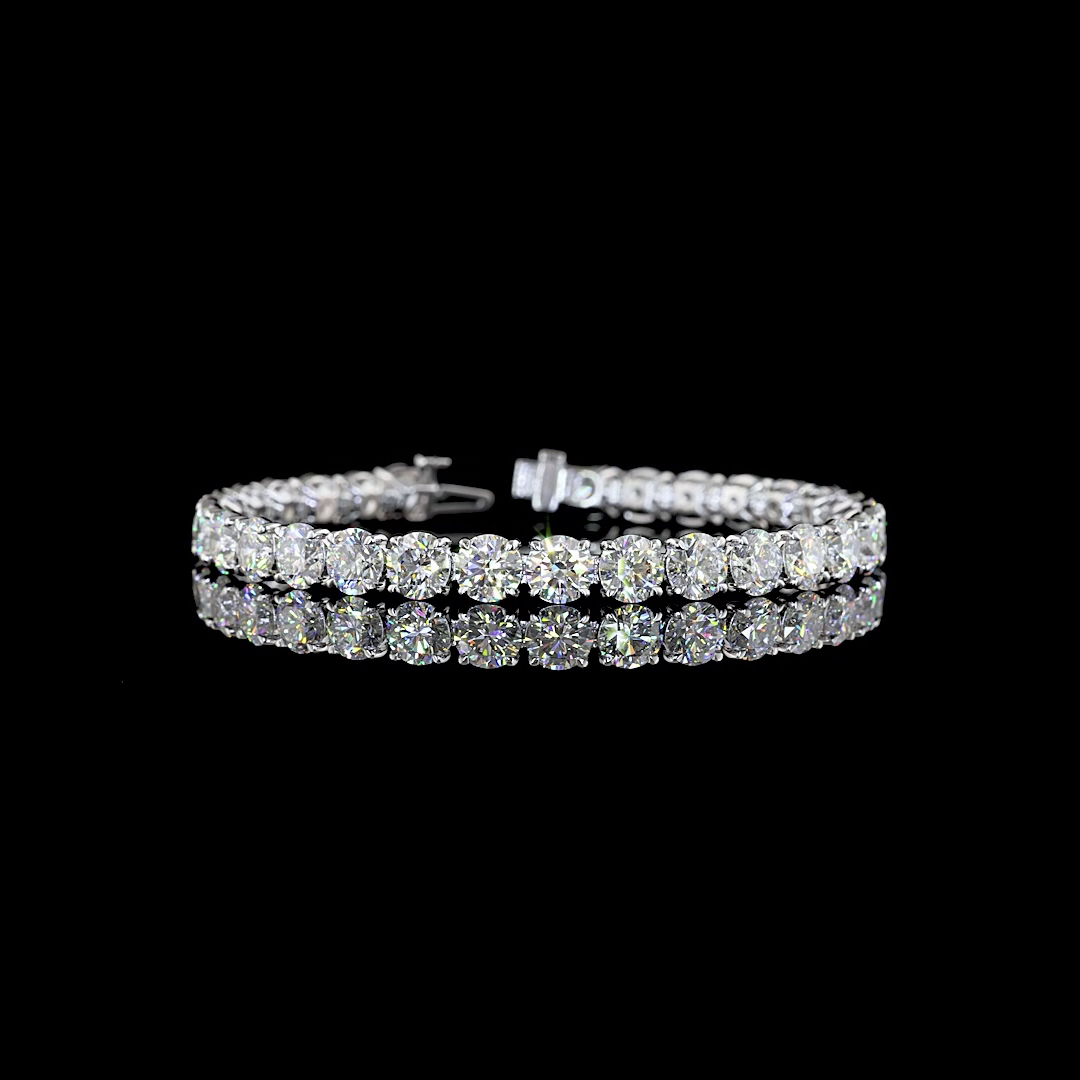 14K White Gold Lab-Grown Diamond Bracelet