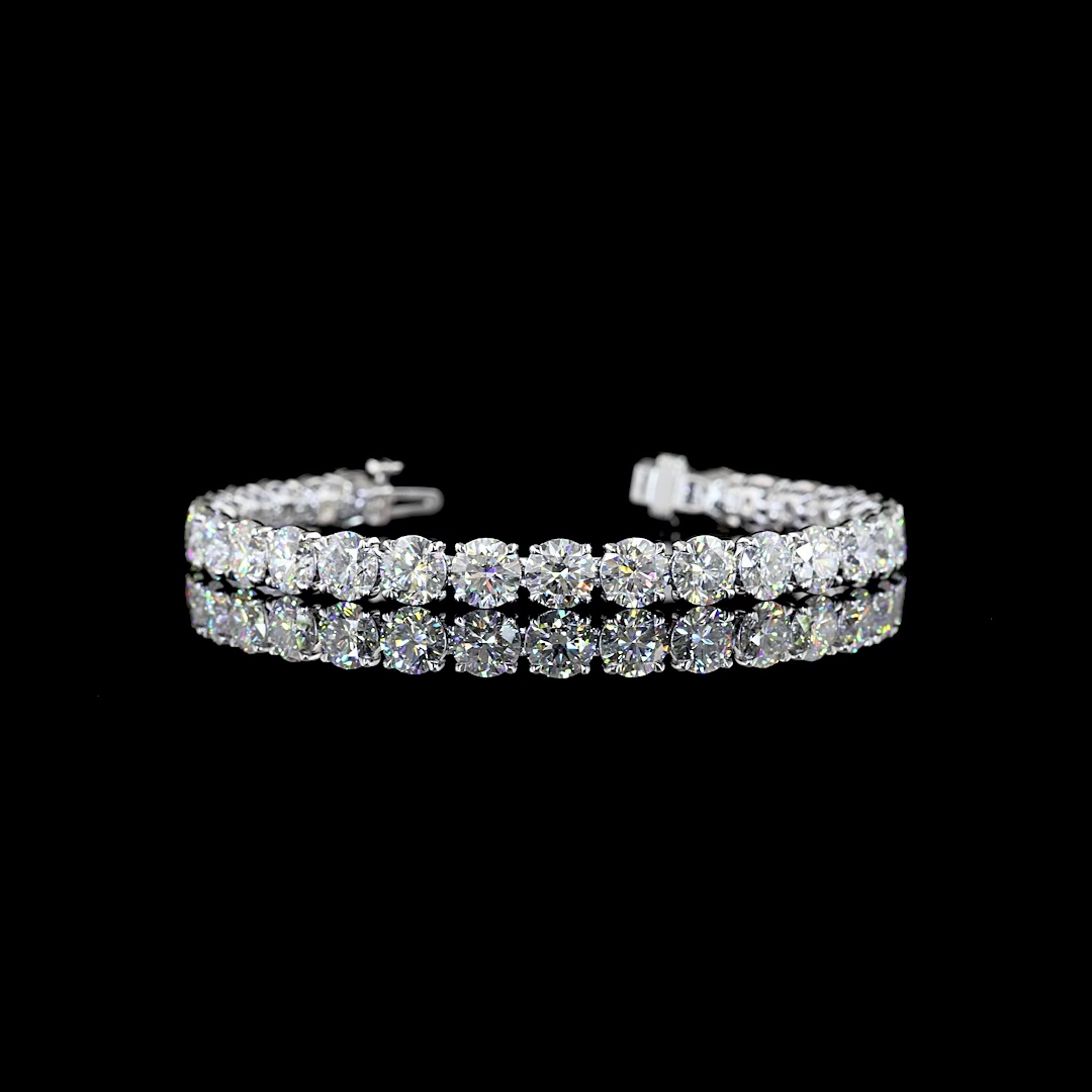 14K White Gold Lab-Grown Diamond Bracelet
