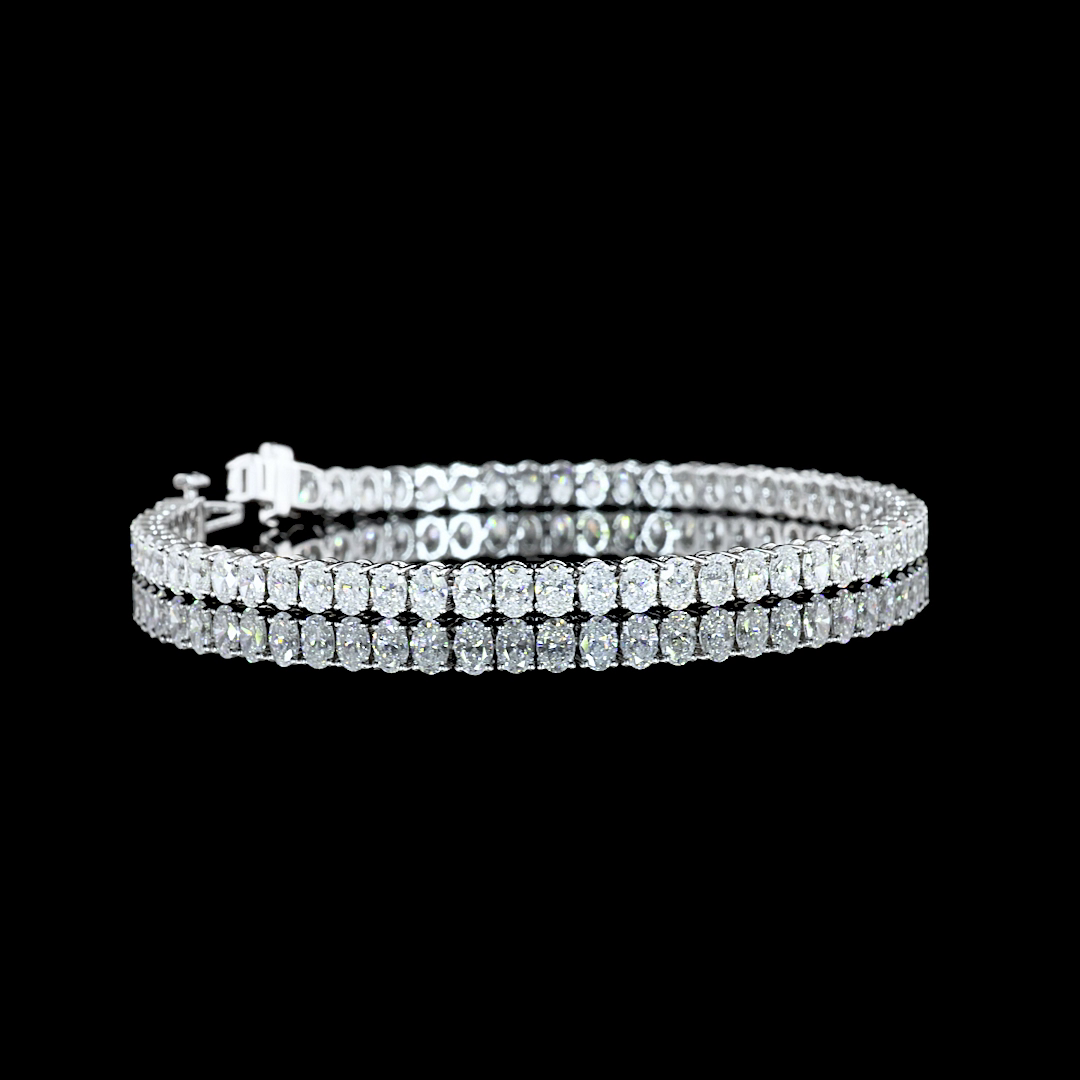 14K White Gold Lab-Grown Diamond Bracelet