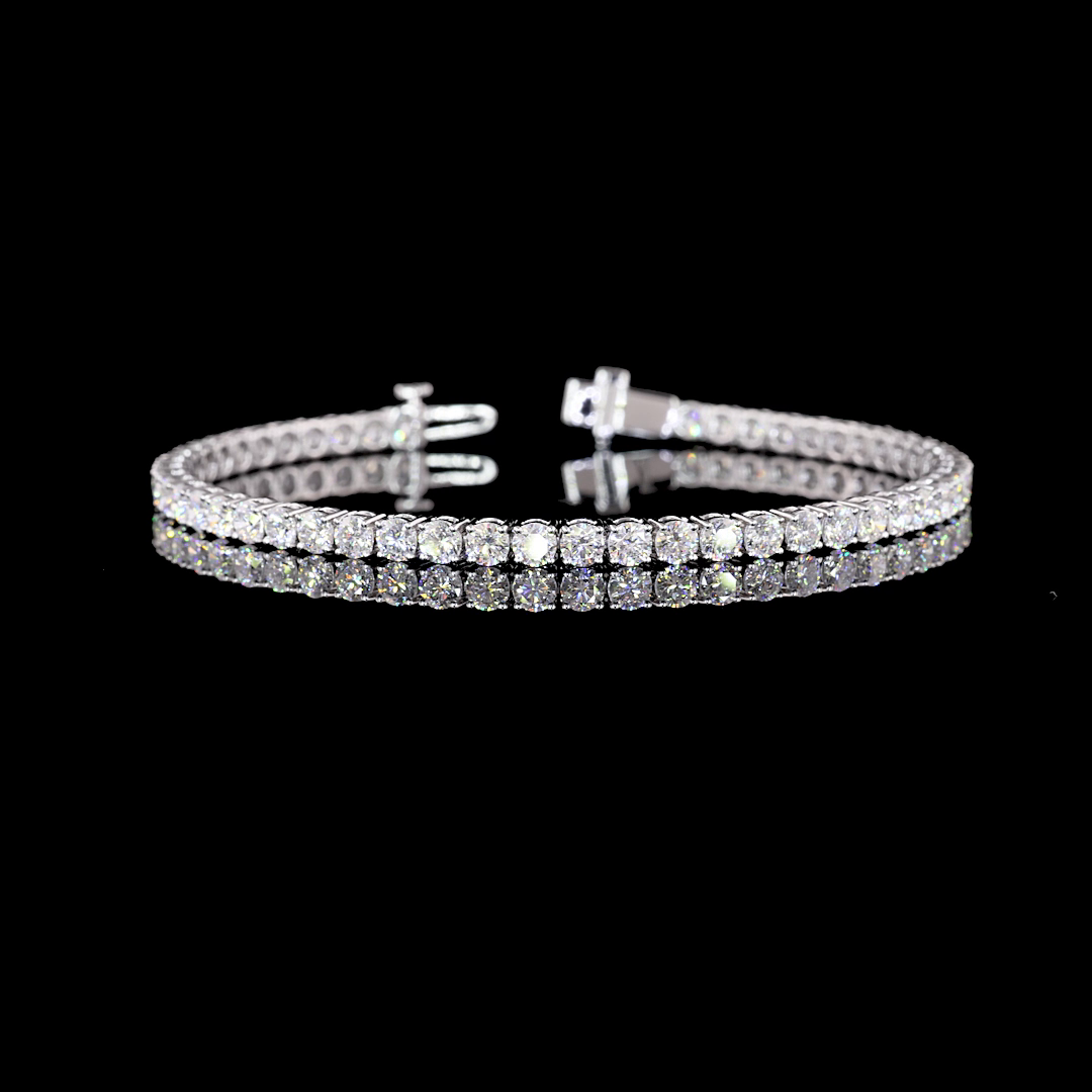 14K White Gold Lab-Grown Diamond Bracelet