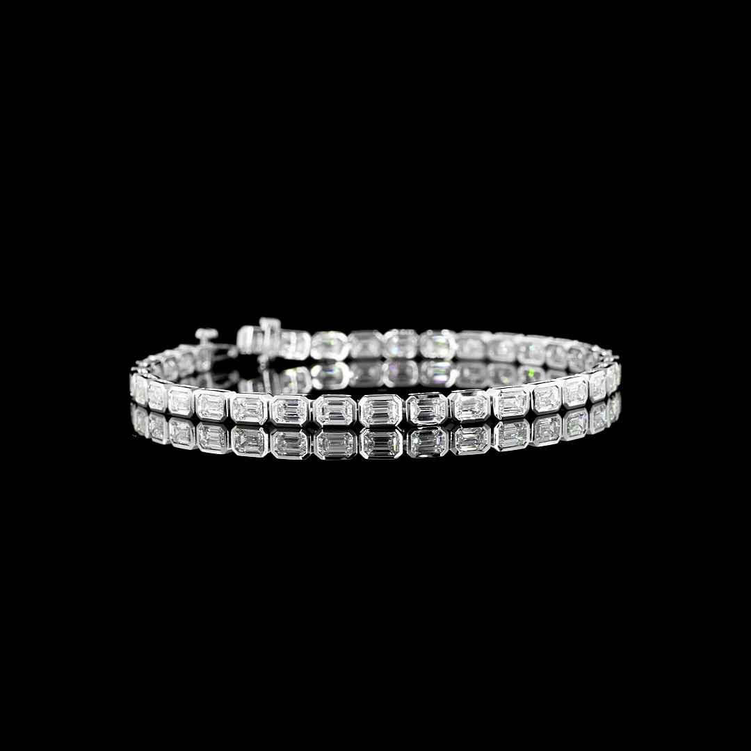 14K White Gold Lab-Grown Diamond Bracelet