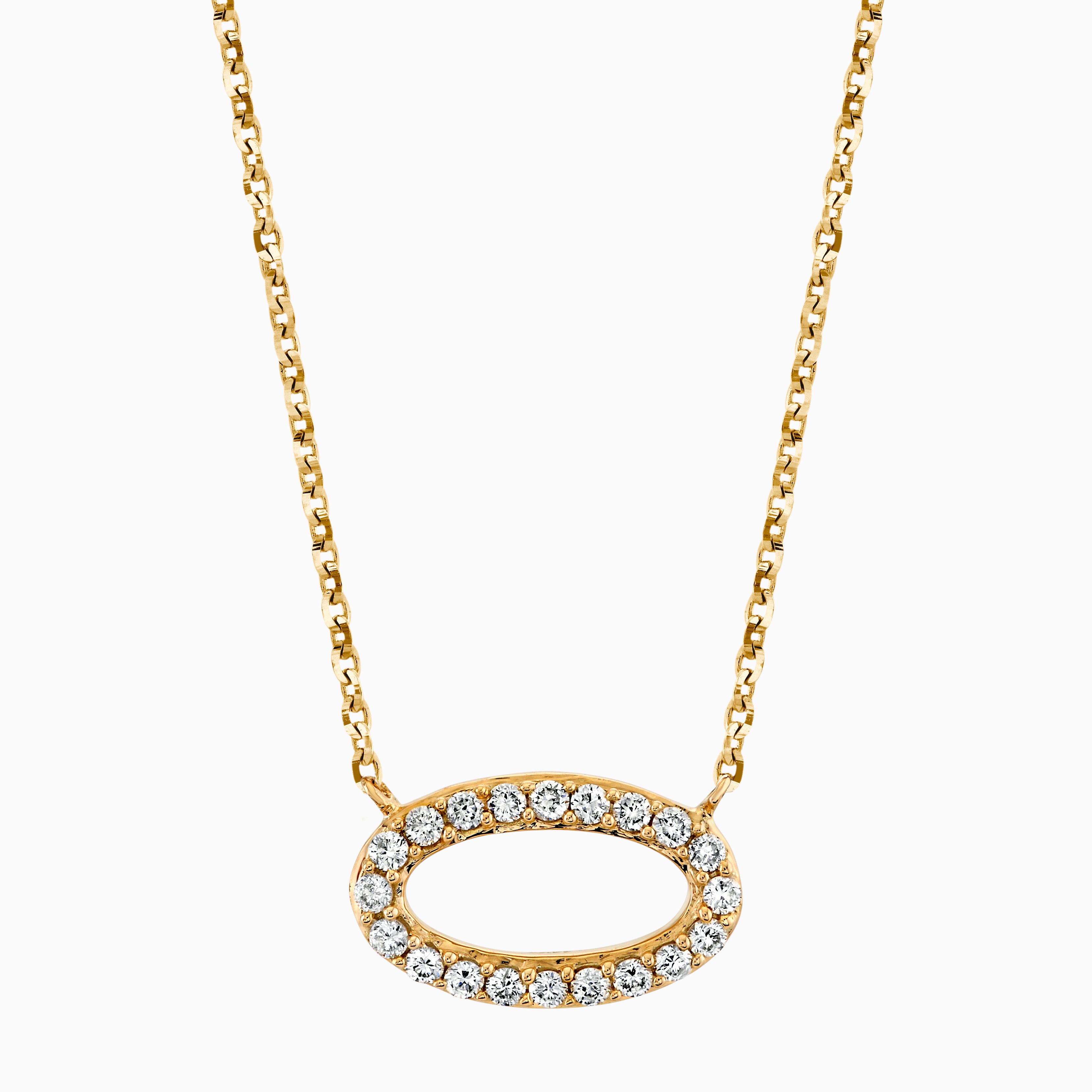 Pave Oval Necklace