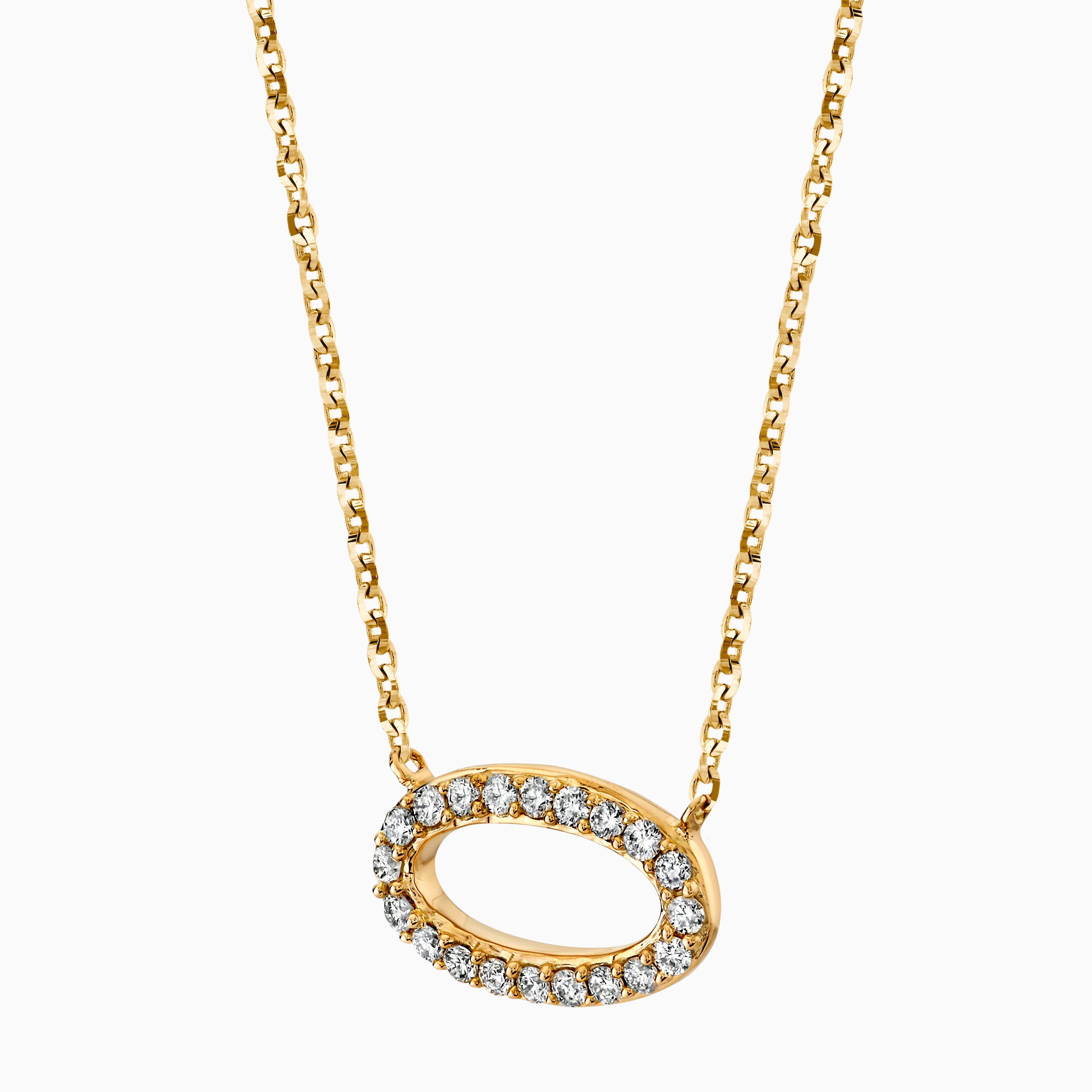 Pave Oval Necklace