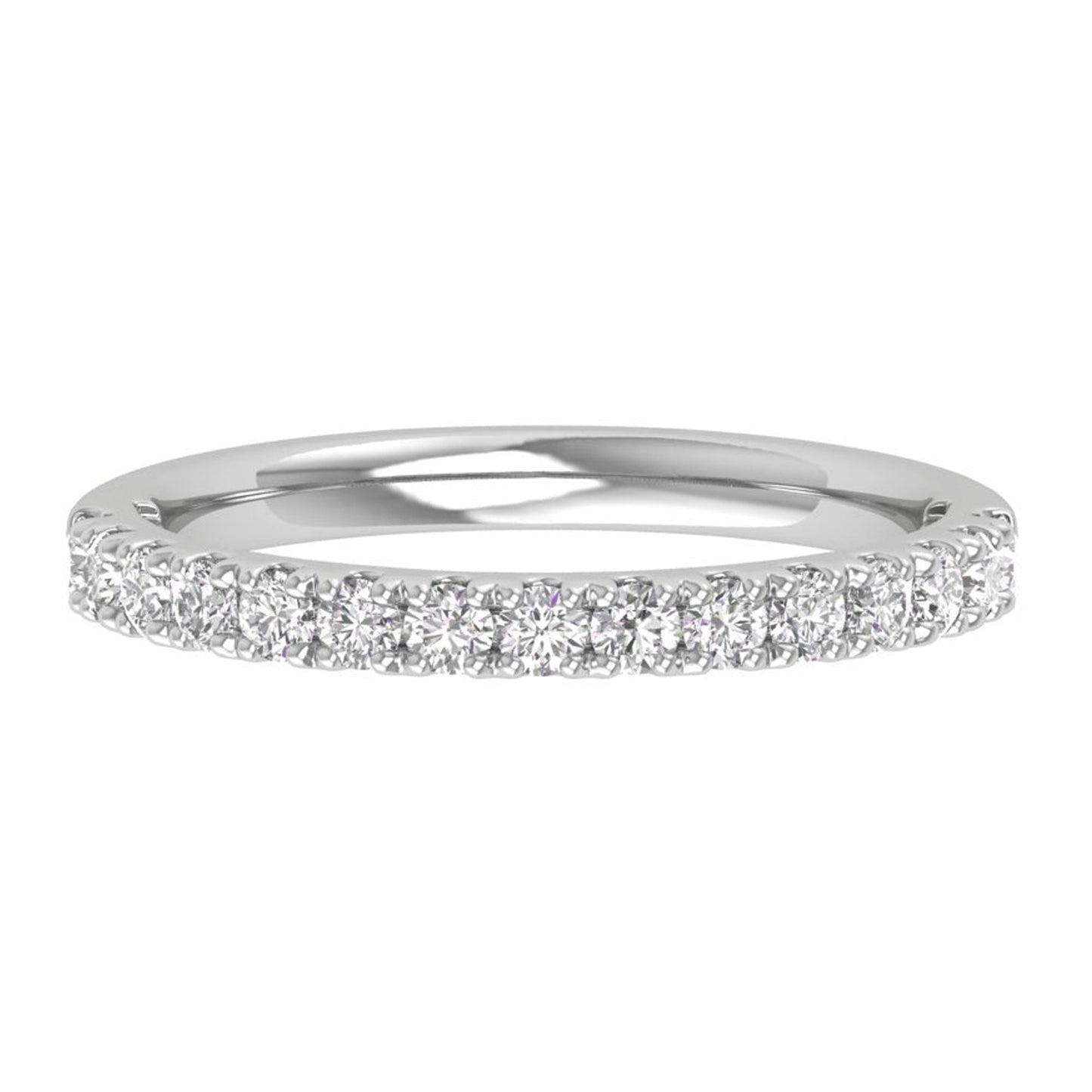 Petite French Pave And Milgrain Wedding Ring (.50ctw)