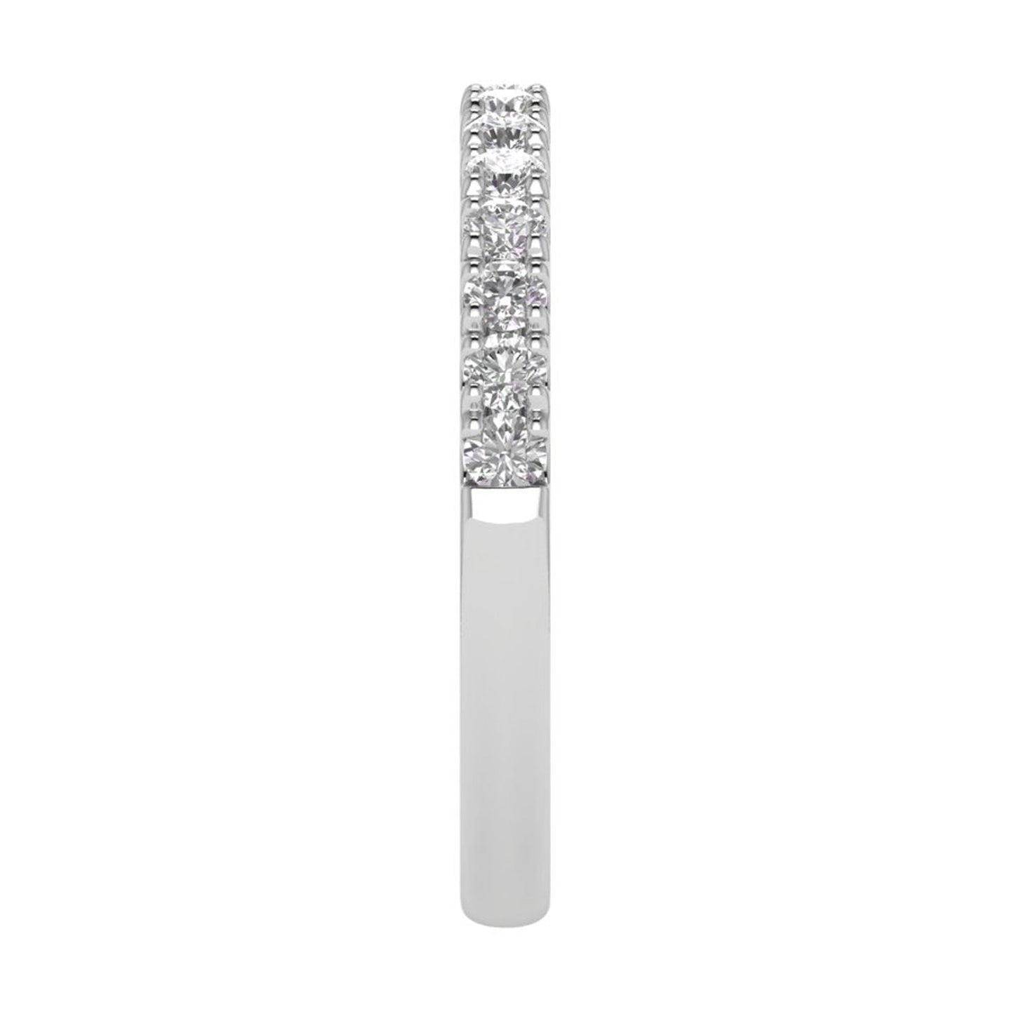 Petite French Pave And Milgrain Wedding Ring (.50ctw)