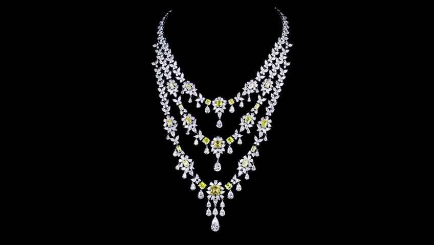 18K White Gold Lab-Grown Diamond Necklace