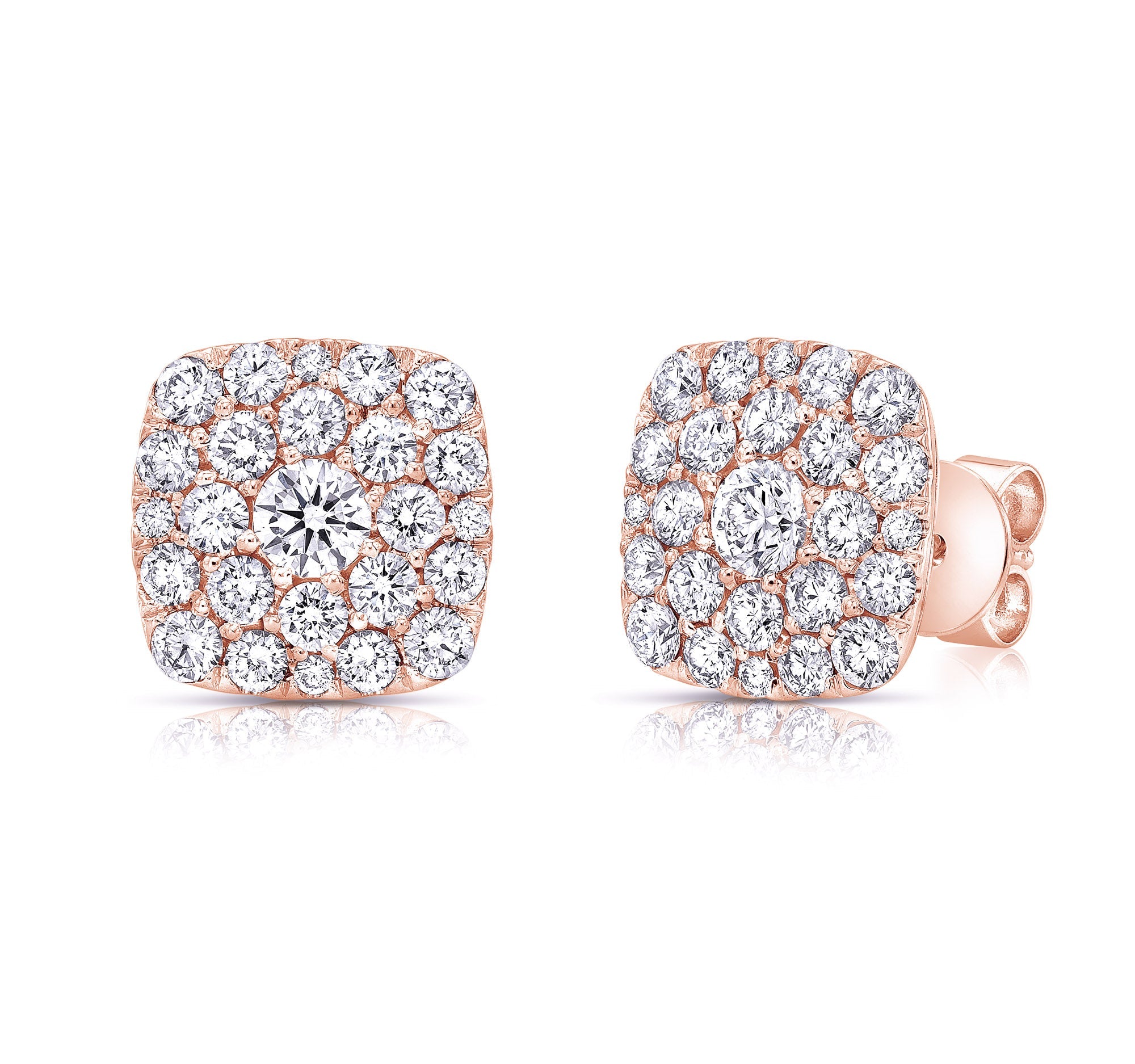 Cushion Cluster Earrings