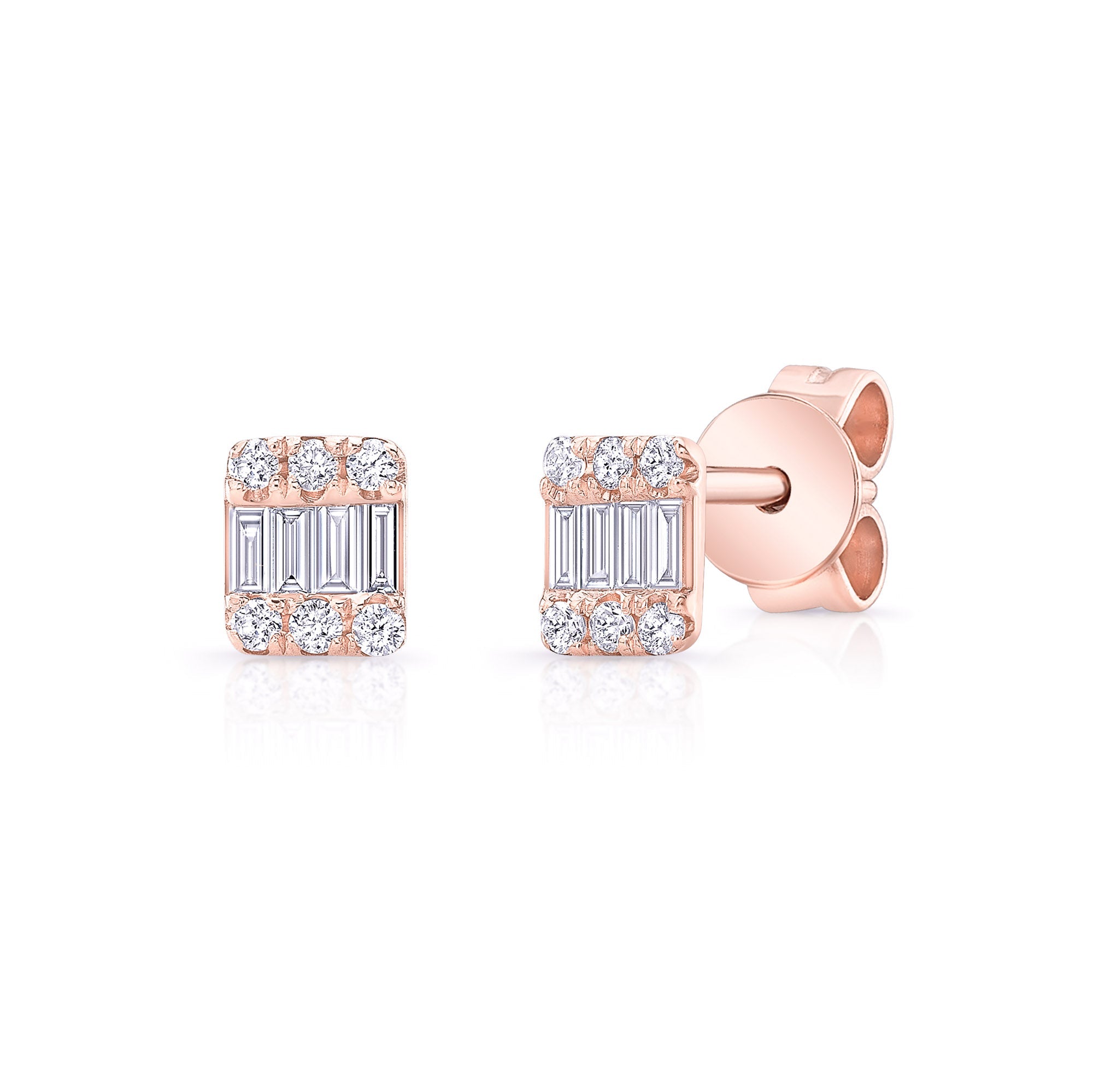 Petite Baguette Cluster Studs