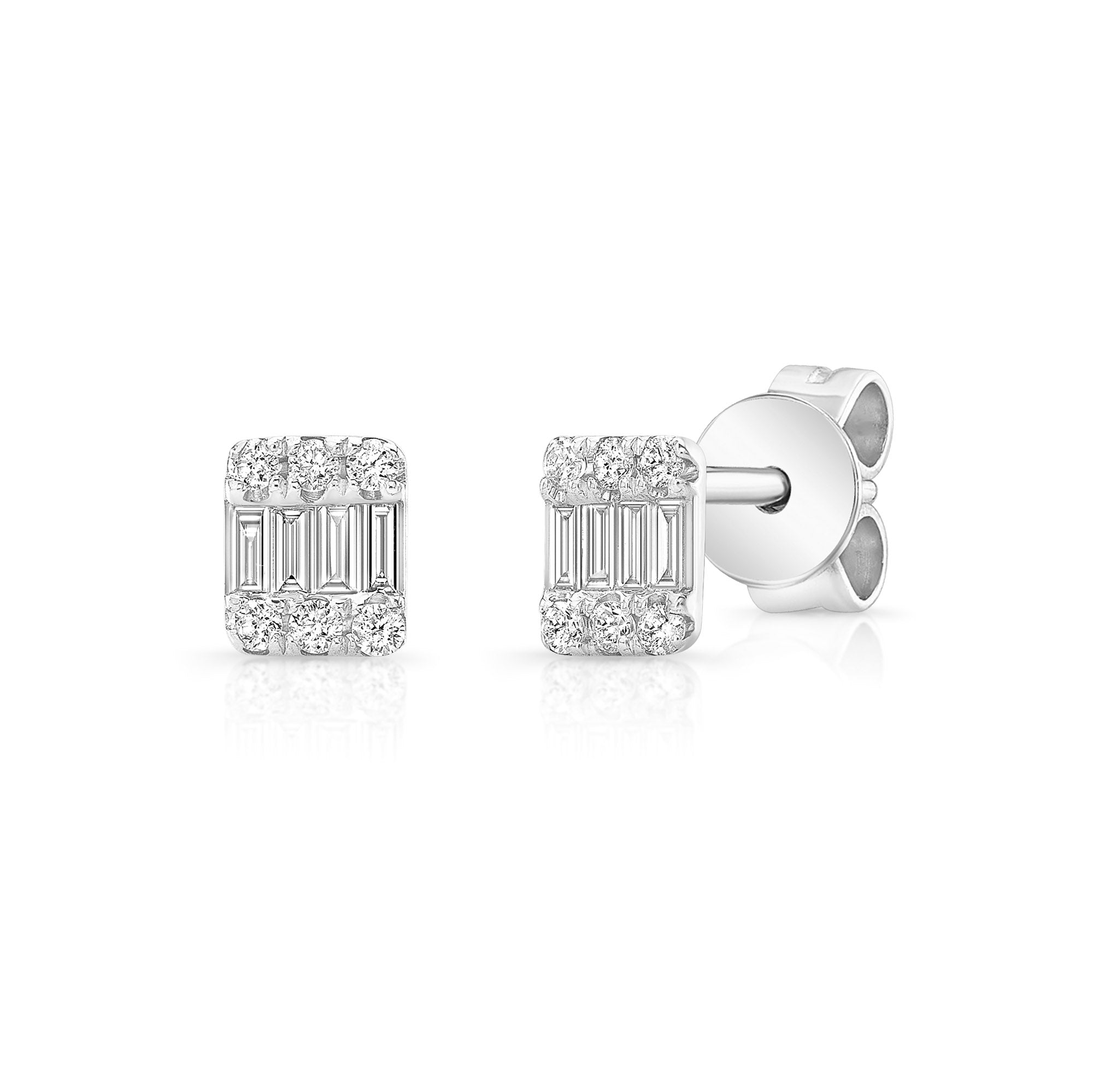 Petite Baguette Cluster Studs