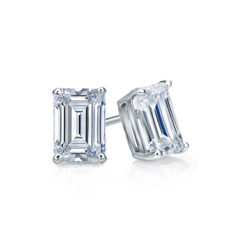 Lab Grown Diamond Stud Earrings Emerald 0.62 ct. tw. (F-G, VS)