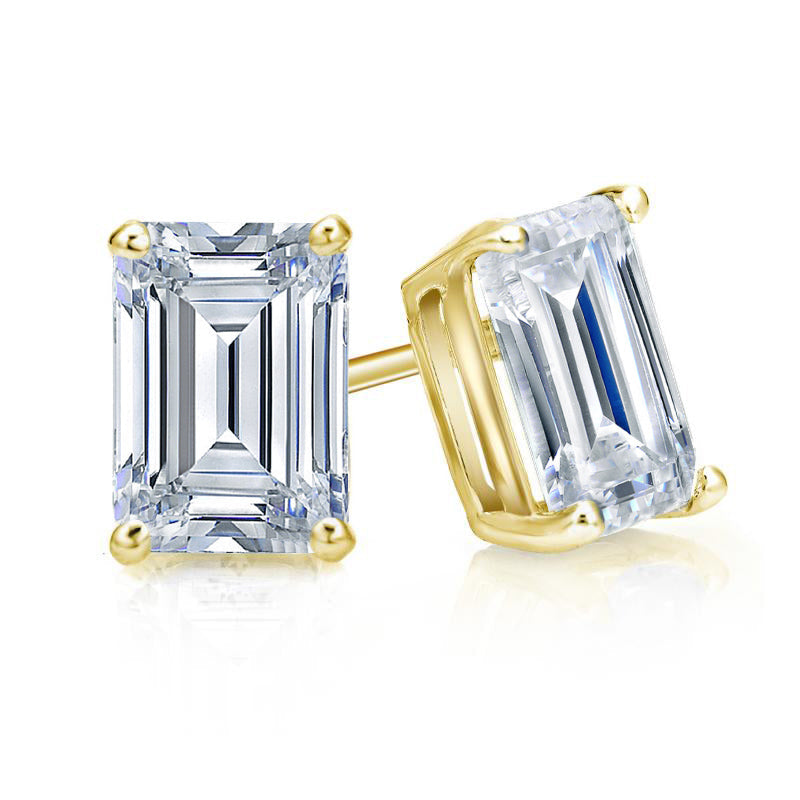 Lab Grown Diamond Stud Earrings Emerald 1.80 ct. tw. (F-G, VS)
