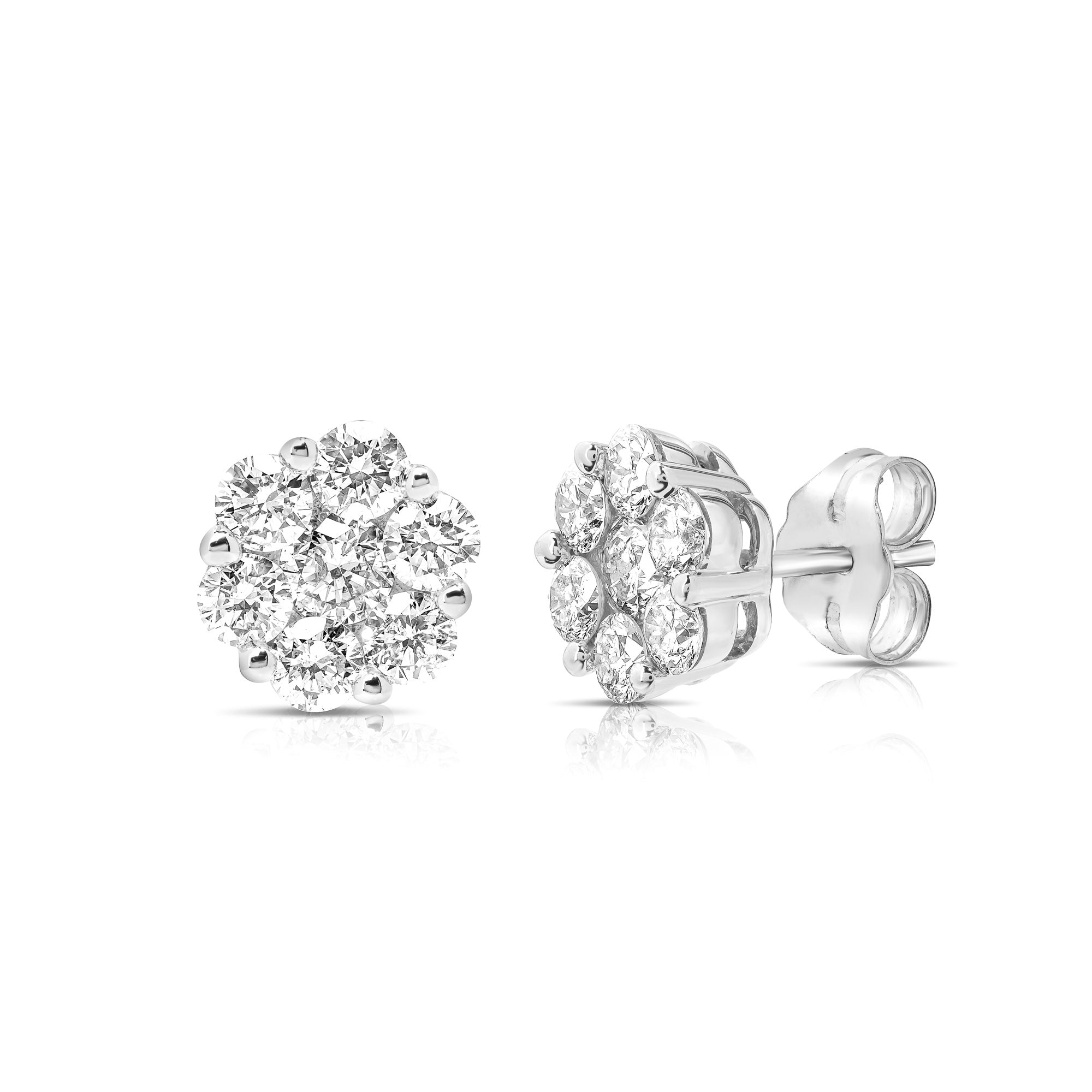 Flower Cluster Studs (1ctw)