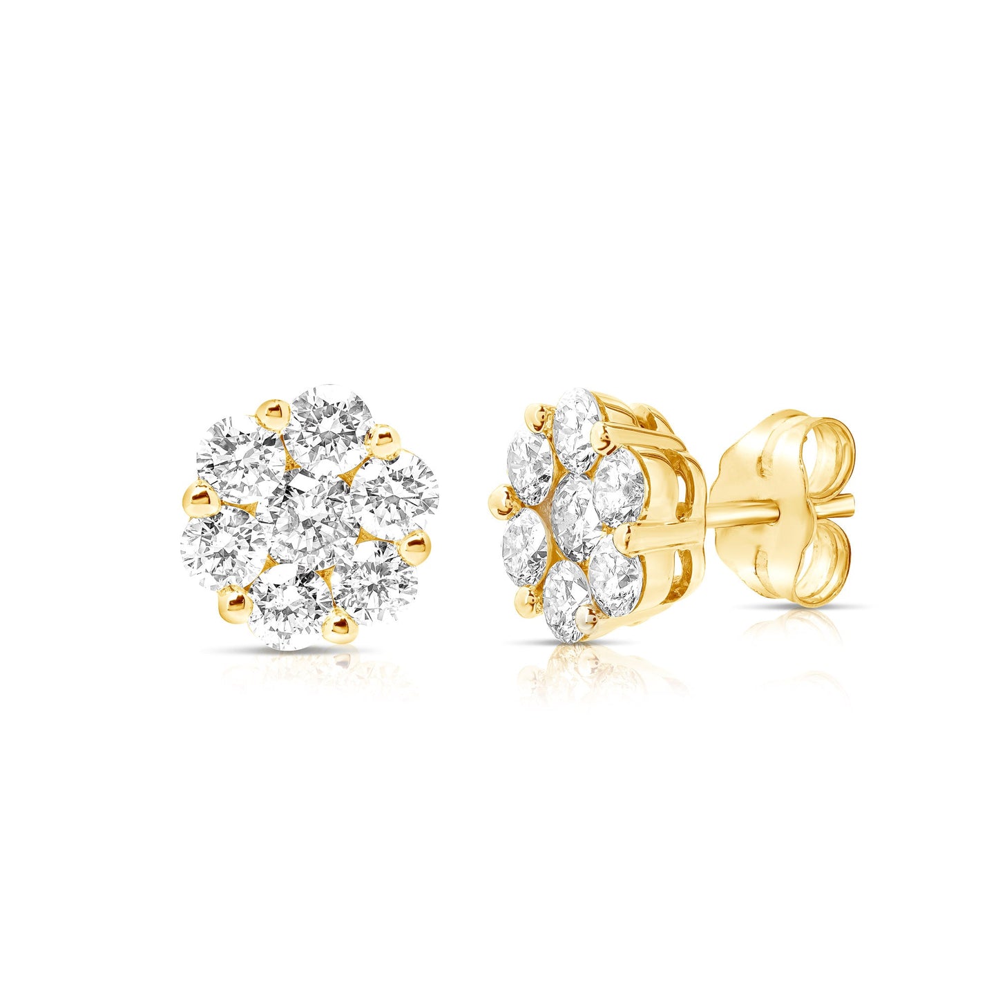 Flower Cluster Studs (1ctw)
