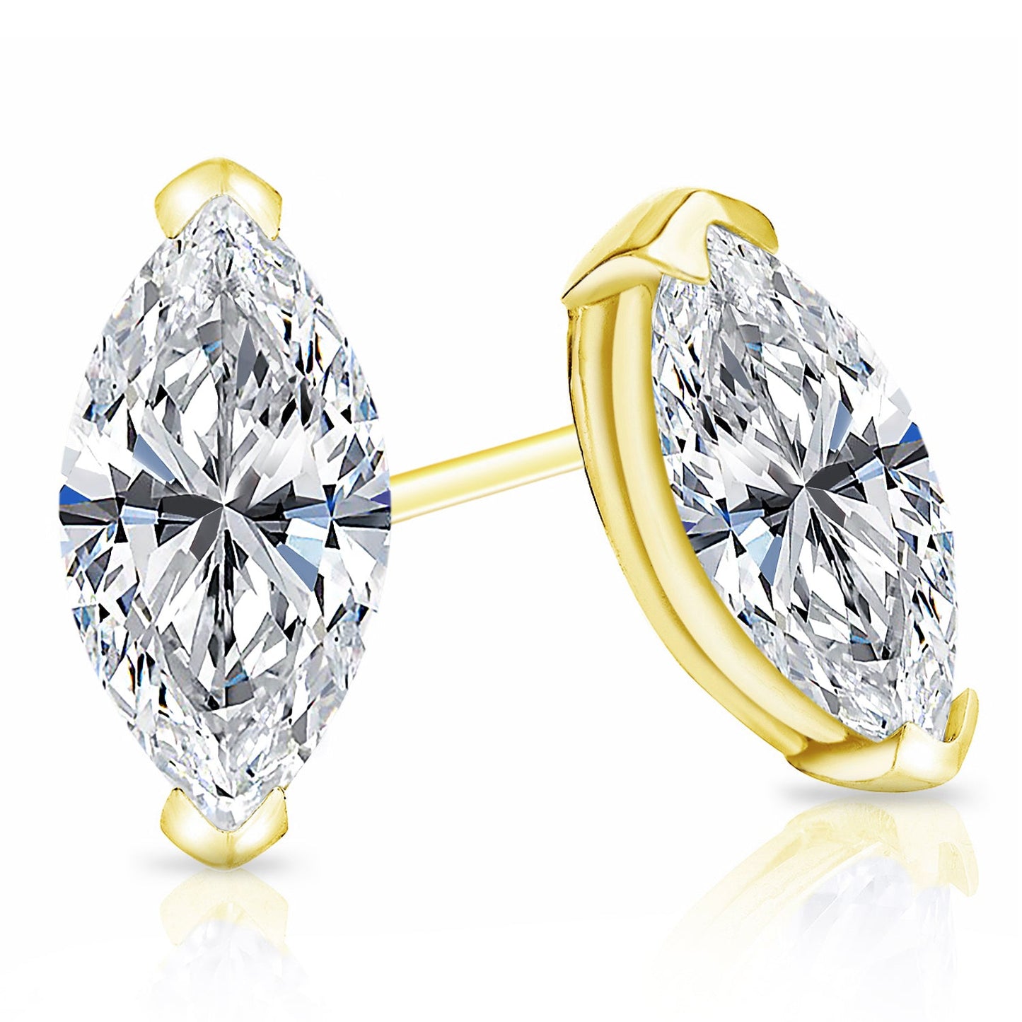 Lab Grown Diamond Stud Earrings Marquise 4.50 ct. tw. (F-G, VS)