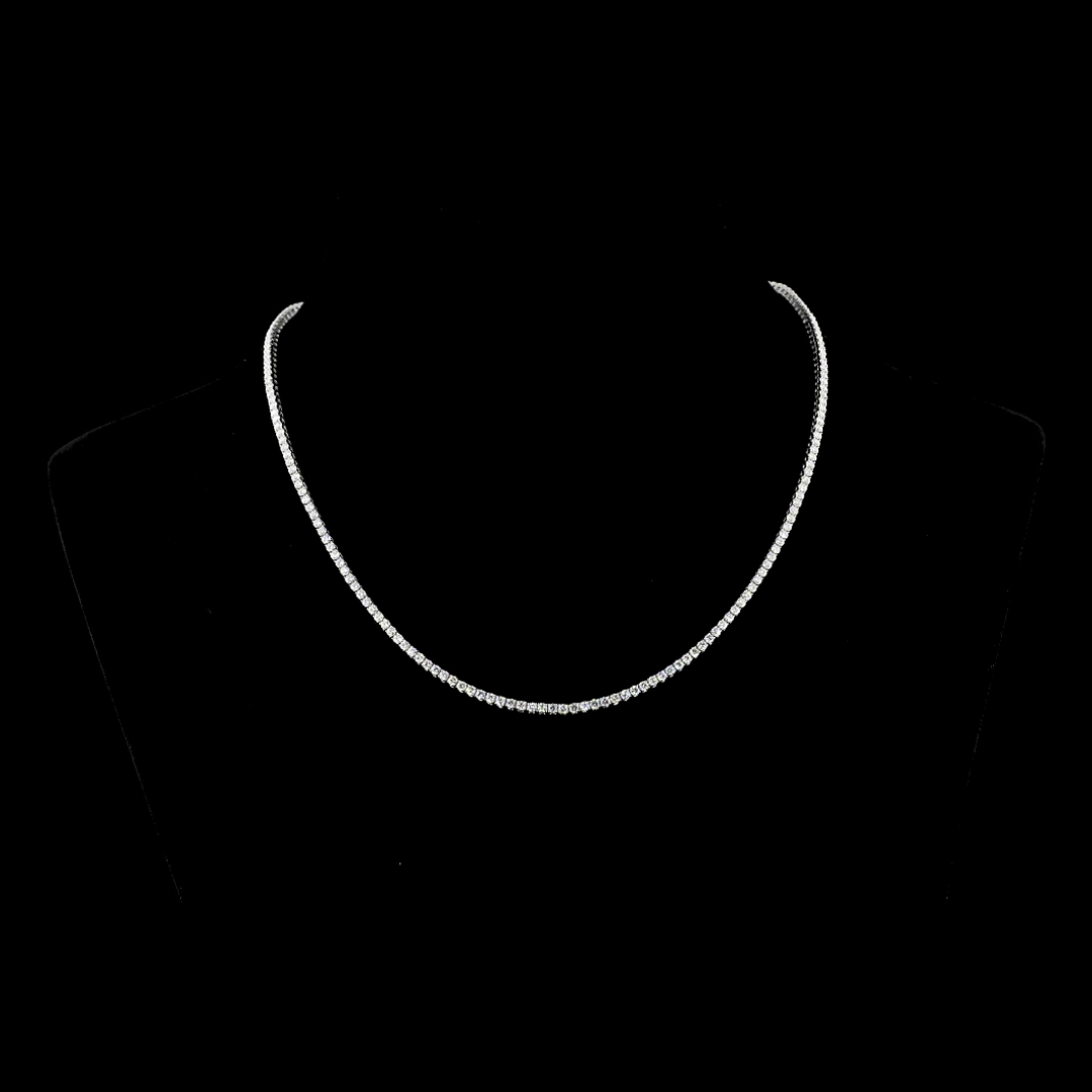 14K White Gold Lab-Grown Diamond Necklace