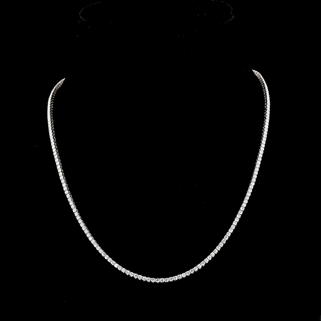 14K White Gold Lab-Grown Diamond Necklace