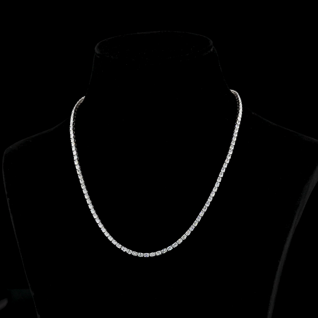 14K White Gold Lab-Grown Diamond Necklace