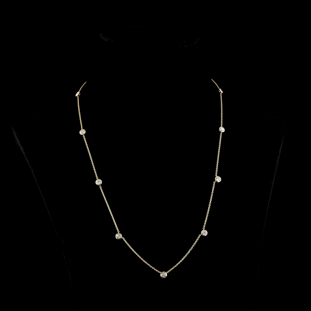 14K Yellow Gold Lab-Grown Diamond Necklace