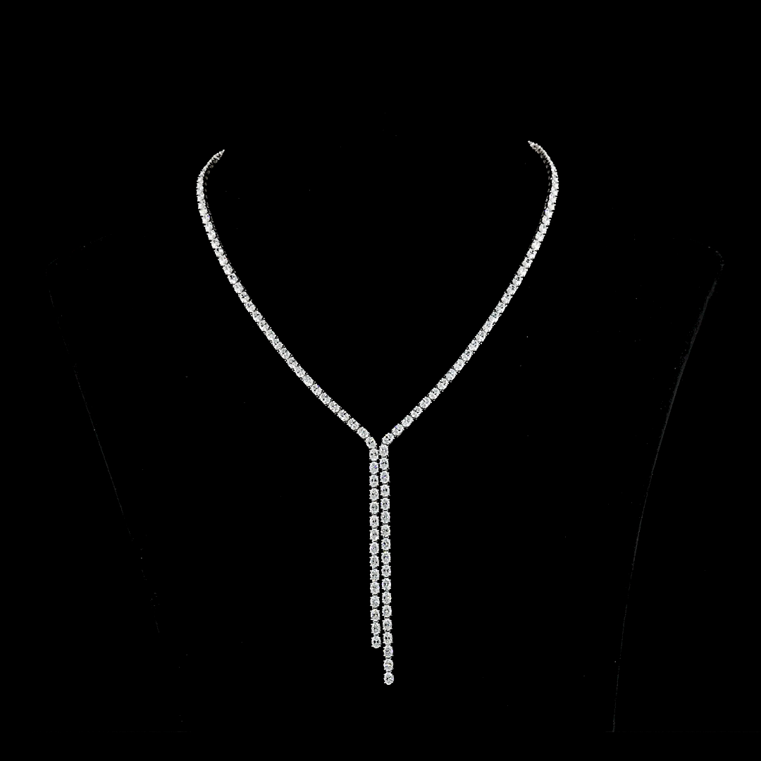 14K White Gold Lab-Grown Diamond Necklace