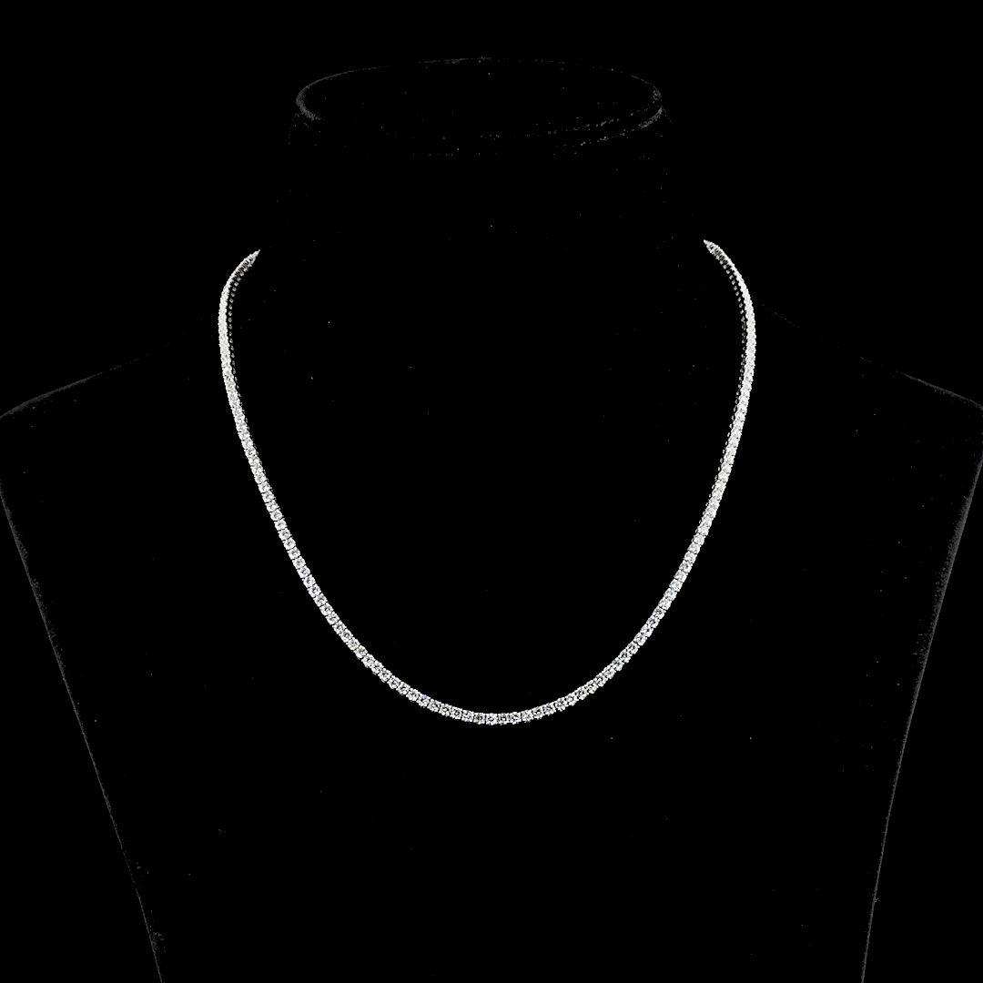 14K White Gold Lab-Grown Diamond Necklace