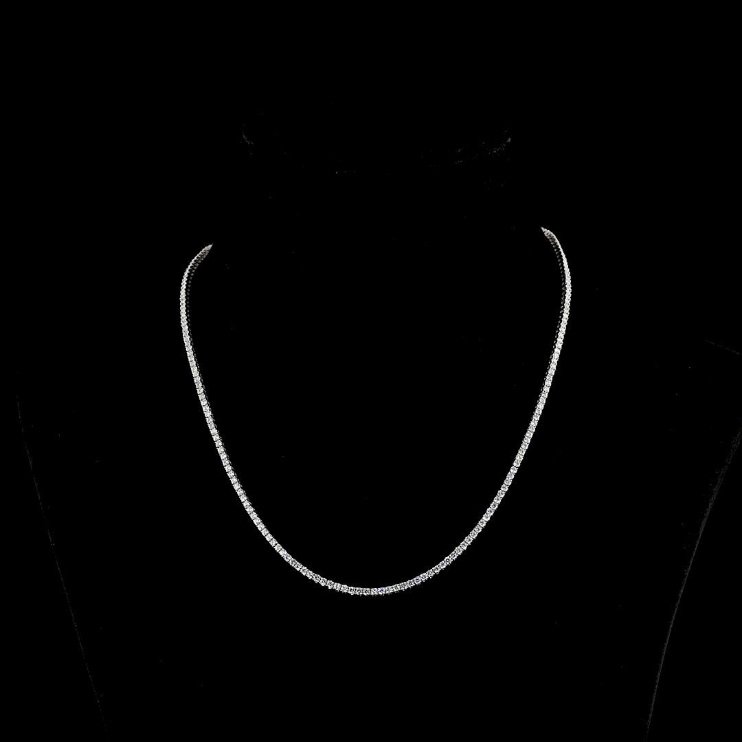 14K White Gold Lab-Grown Diamond Necklace