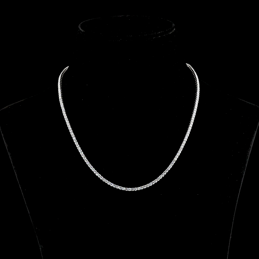 14K White Gold Lab-Grown Diamond Necklace