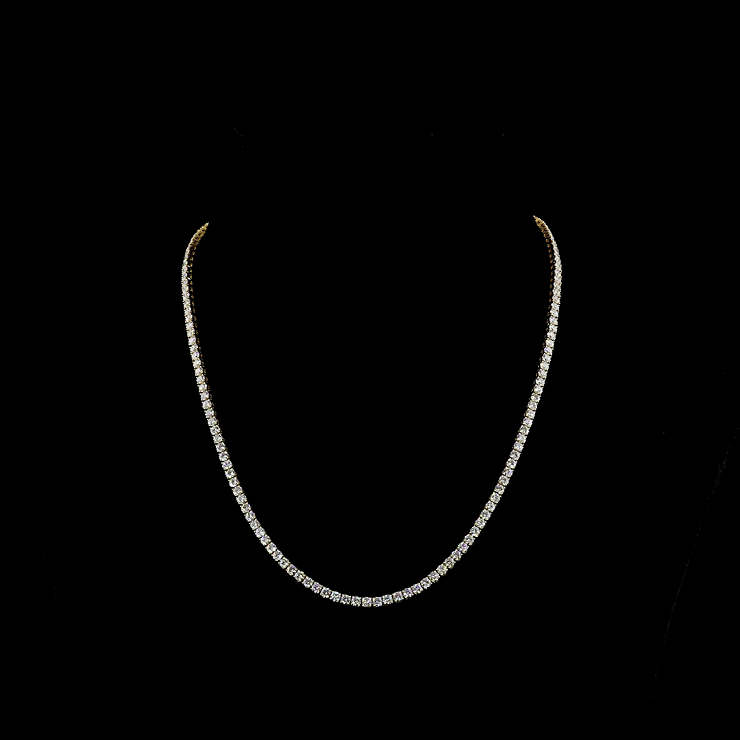 14K Yellow Gold Lab-Grown Diamond Necklace
