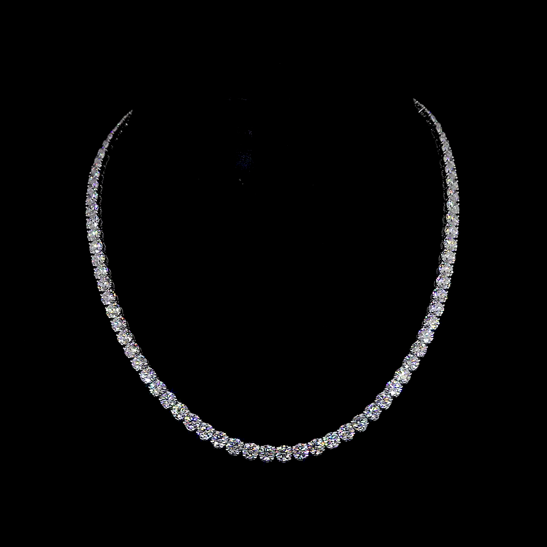 14K White Gold Lab-Grown Diamond Necklace