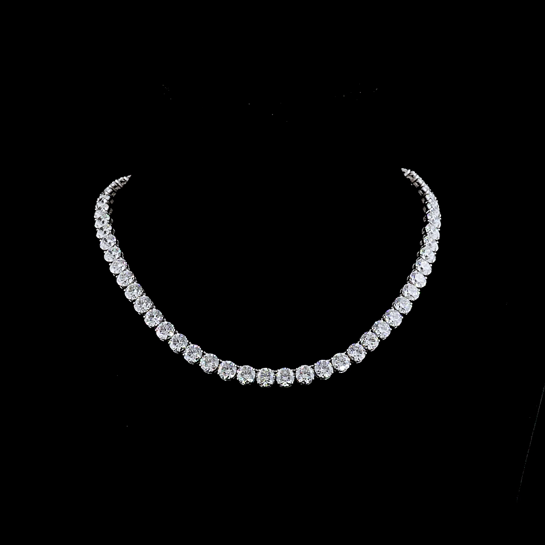 14K White Gold Lab-Grown Diamond Necklace