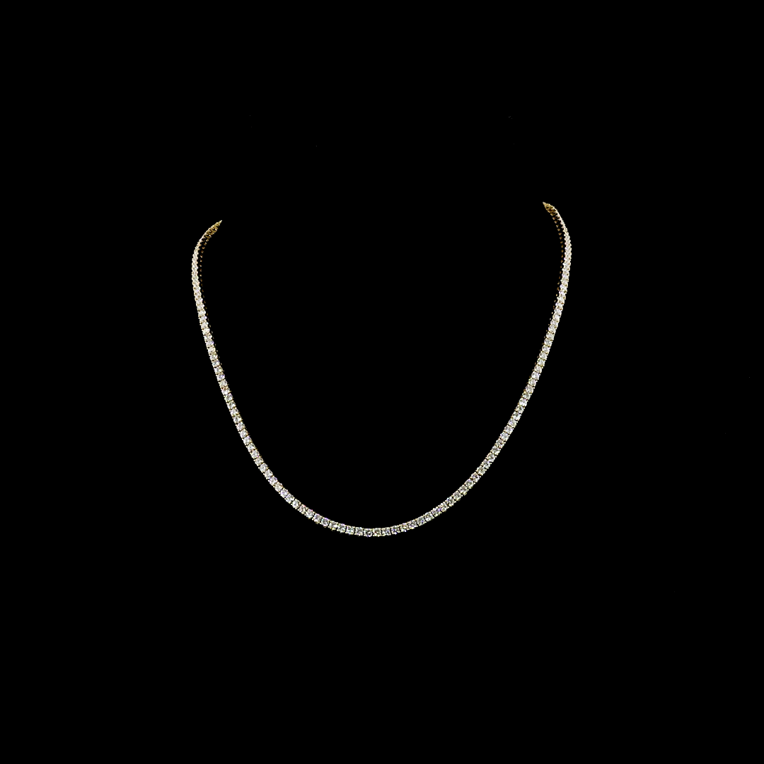 14K Yellow Gold Lab-Grown Diamond Necklace
