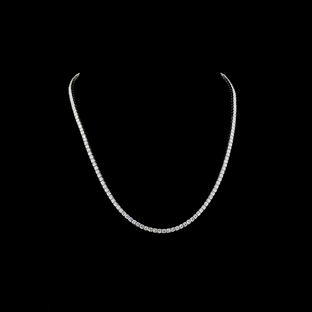 14K White Gold Lab-Grown Diamond Necklace