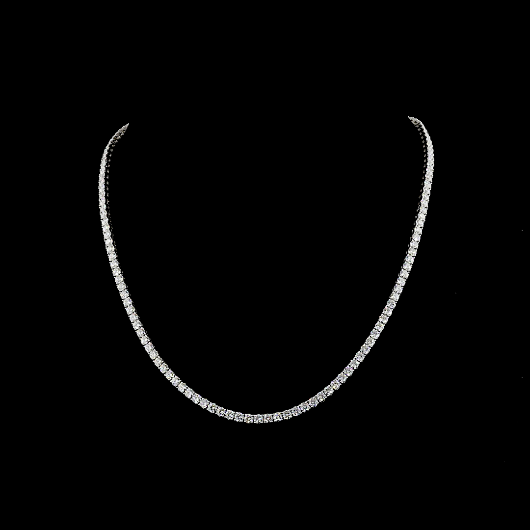 14K White Gold Lab-Grown Diamond Necklace