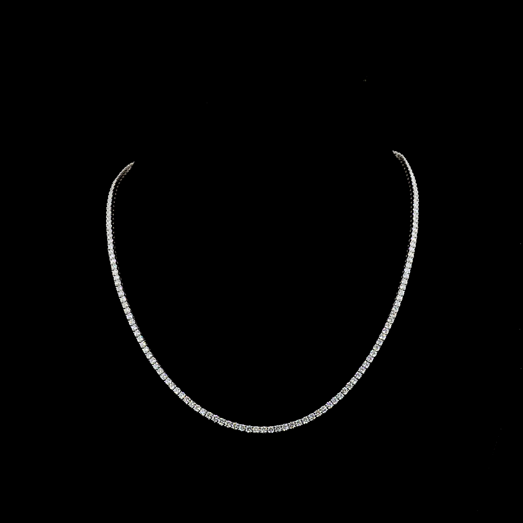 14K White Gold Lab-Grown Diamond Necklace