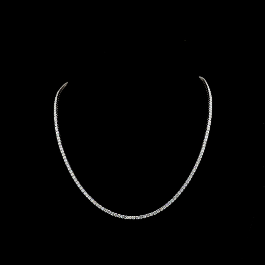 14K White Gold Lab-Grown Diamond Necklace