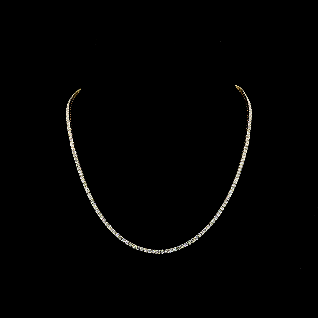 14K Yellow Gold Lab-Grown Diamond Necklace