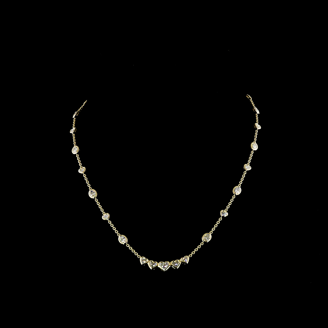 14K Yellow Gold Lab-Grown Diamond Necklace