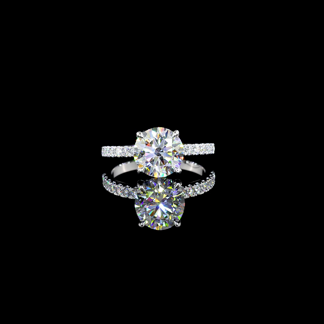 14K White Gold Lab-Grown Diamond Ring