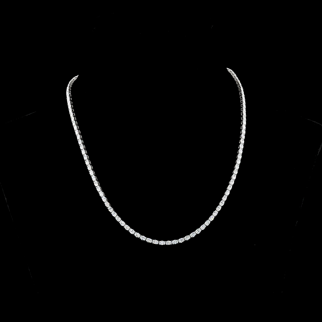 14K White Gold Lab-Grown Diamond Necklace