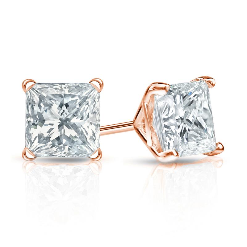 Lab Grown Diamond Stud Earrings Princess 1.25 ct. tw. (F-G, VS)