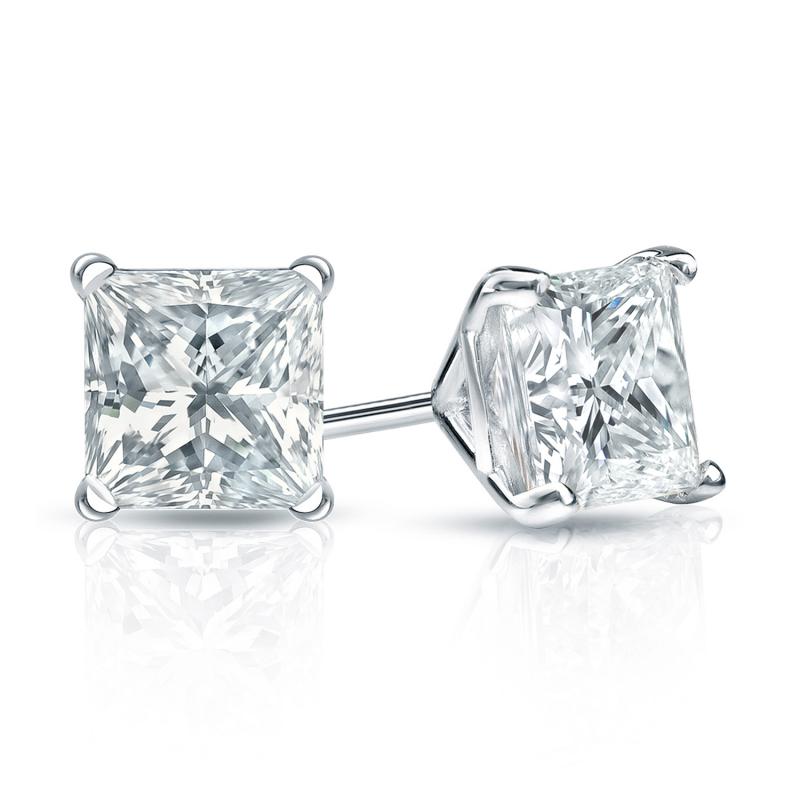 Lab Grown Diamond Stud Earrings Princess 1.25 ct. tw. (F-G, VS)