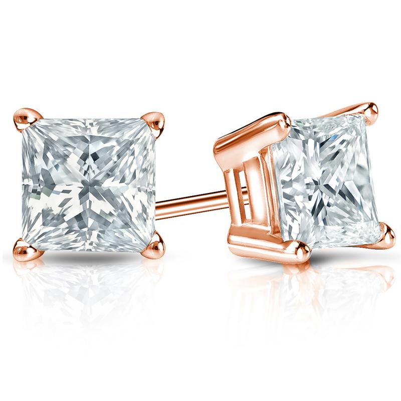 Lab Grown Diamond Stud Earrings Princess 6.00 ct. tw. (F-G, VS)