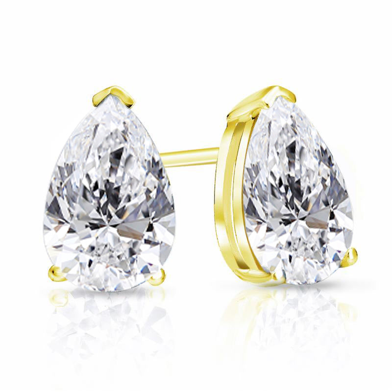 Lab Grown Diamond Stud Earrings Pear 4.00 ct. tw. (F-G, VS)