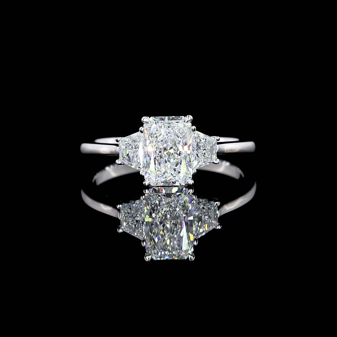 14K White Gold Lab-Grown Diamond Ring