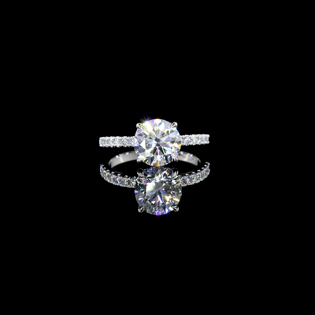 14K White Gold Lab-Grown Diamond Ring