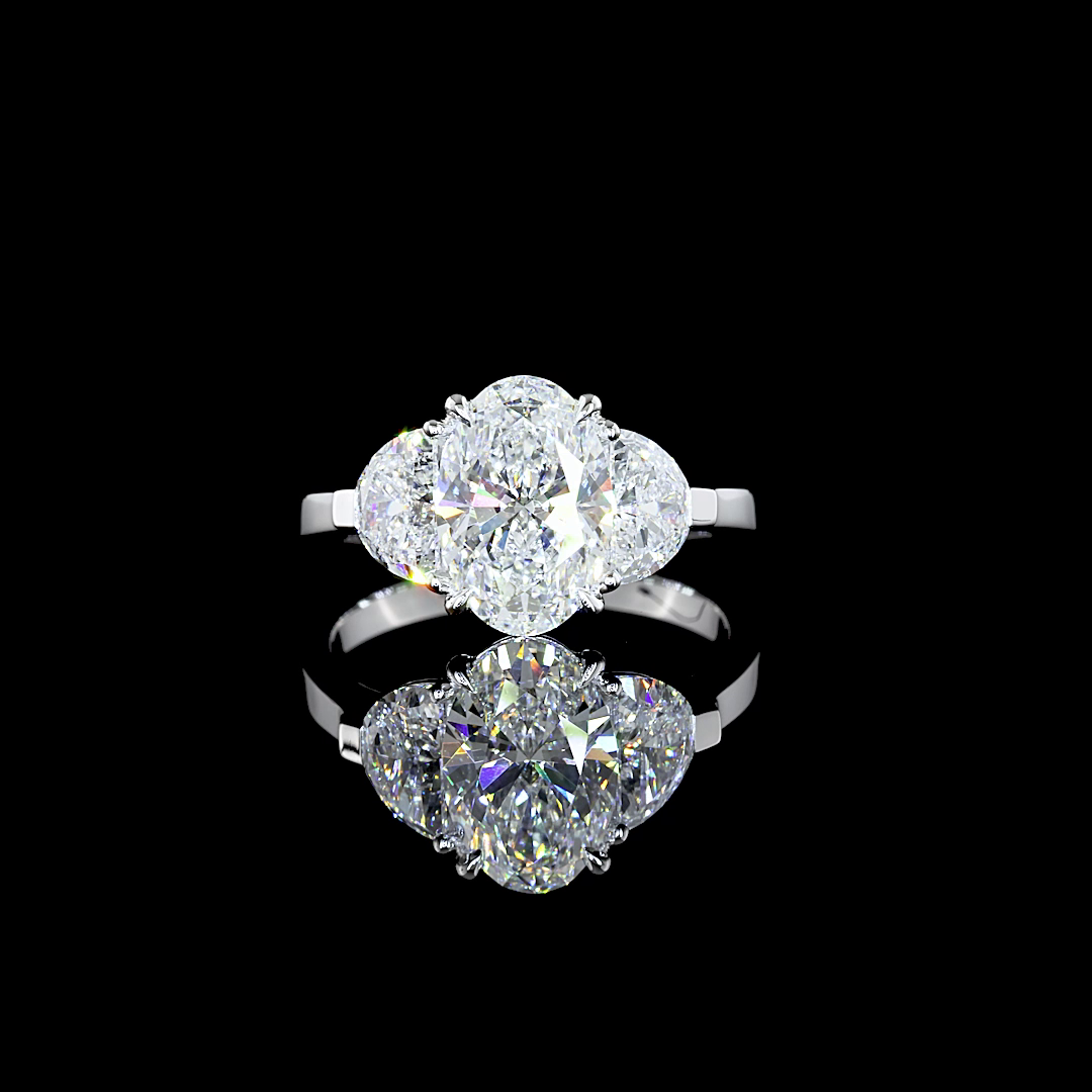 14K White Gold Lab-Grown Diamond Ring
