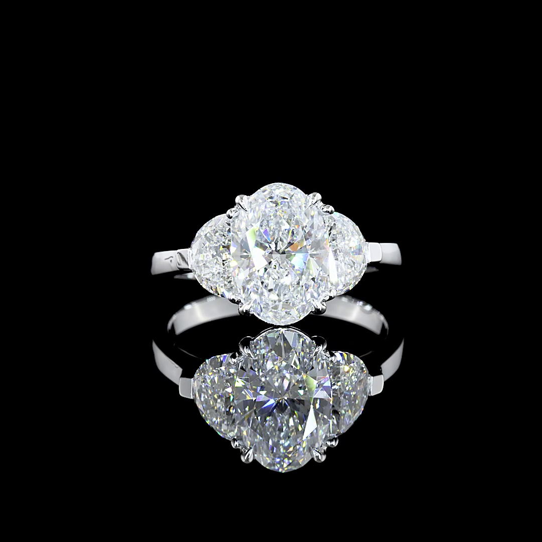 14K White Gold Lab-Grown Diamond Ring