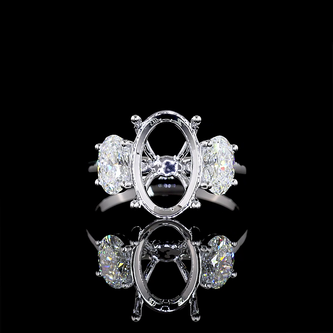 18K White Gold Lab-Grown Diamond Ring