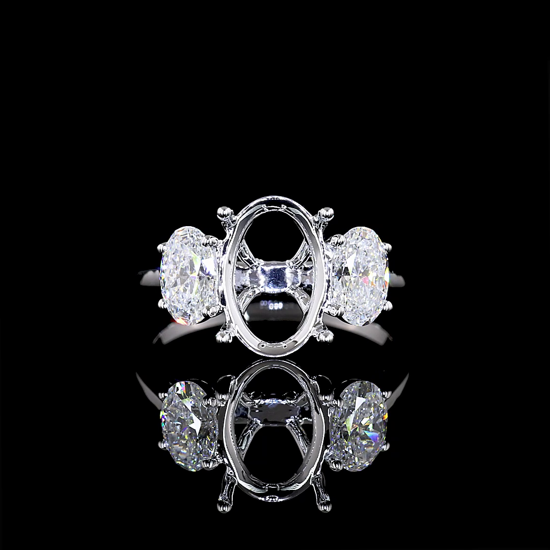 18K White Gold Lab-Grown Diamond Ring